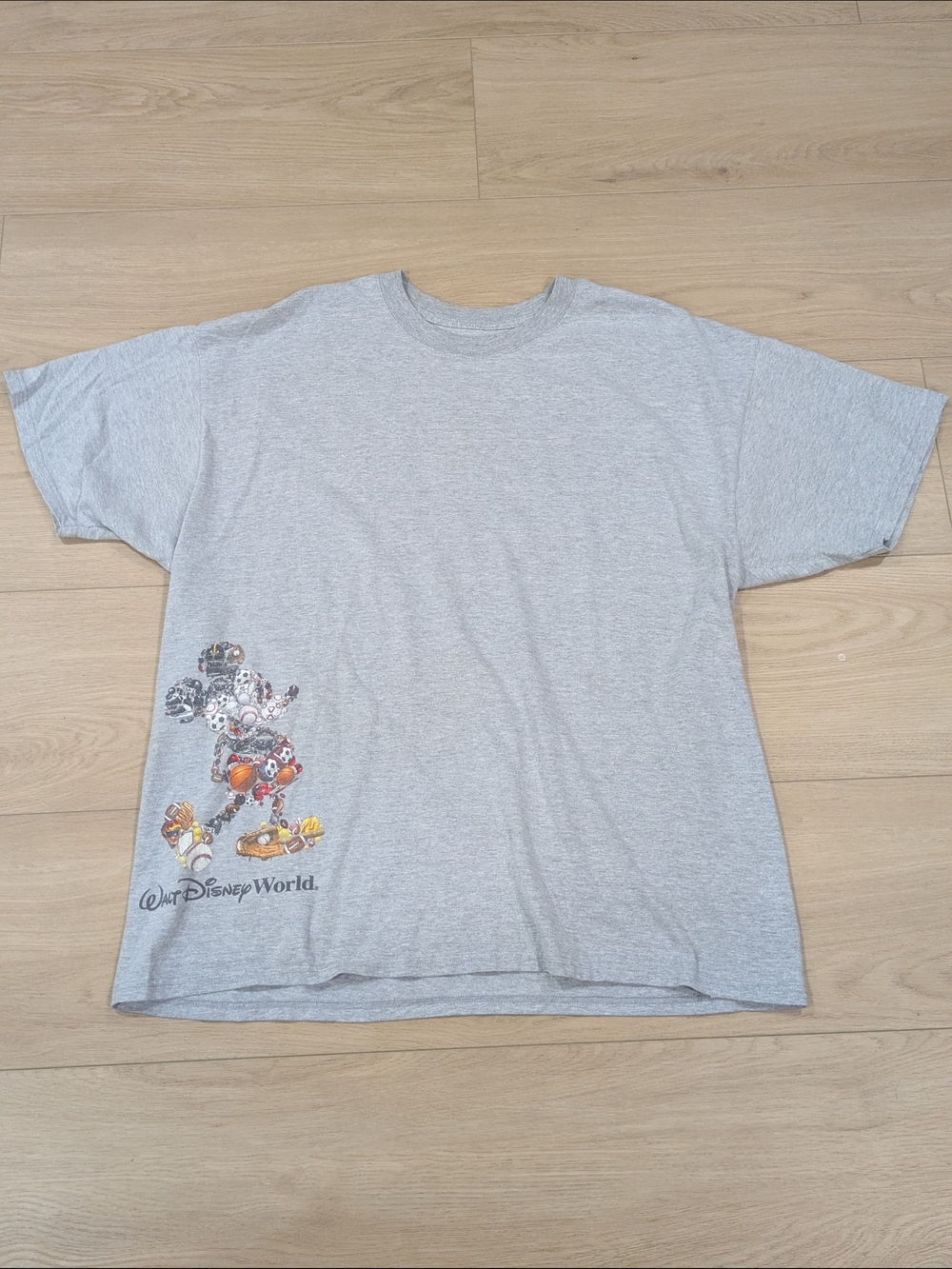 Hanes Light Gray Walt Disney World Graphic Tee 2XL